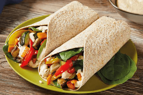 Wrap au bœuf et aux légumes grillés